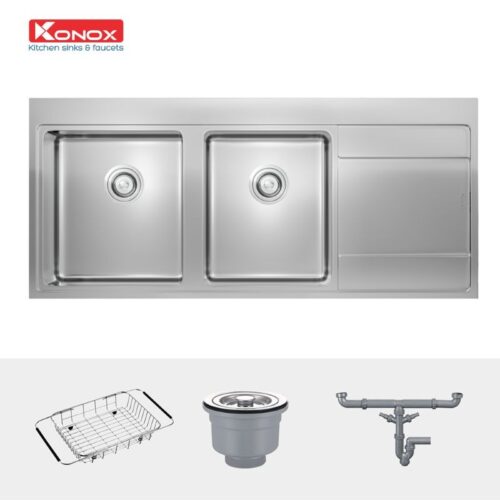 Chậu rửa bát Konox Unico 11652 4 Chi tiết chậu rửa bát Konox Unico 11652