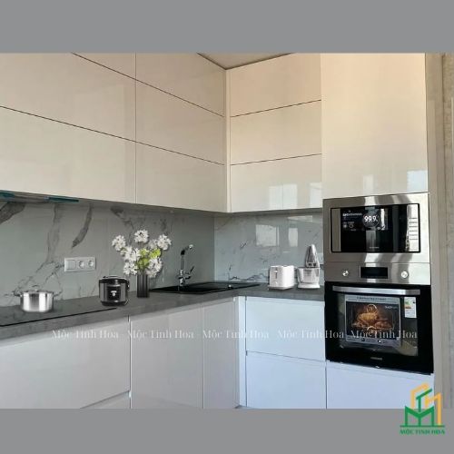Ảnh mẫu tủ bếp nhựa cánh Acrylic TBNA05 - Tủ bếp chữ L, hiện đại Ảnh mẫu tủ bếp nhựa cánh Acrylic TBNA05 - Tủ bếp chữ L, hiện đại