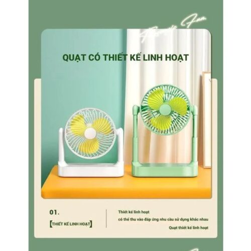 Quạt để bàn sạc tích điện Perfect PF-QB2160 3 anh quat de ban sac tich dien perfect pfqb2160
