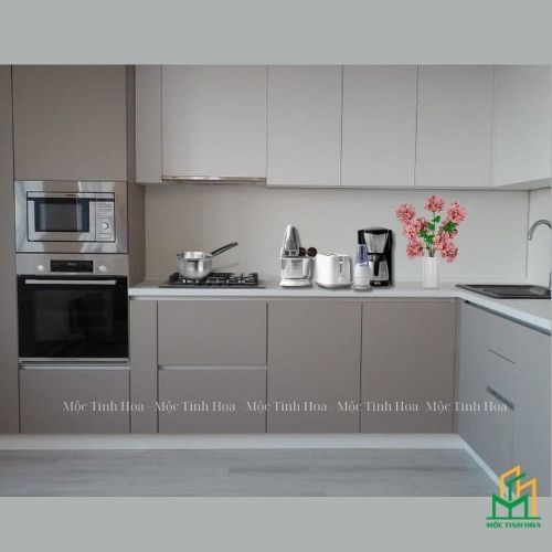 Hình ảnh mẫu tủ bếp nhựa cánh Acrylic TBNA01 - Tủ bếp chữ L, hiện đại Hình ảnh mẫu tủ bếp nhựa cánh Acrylic TBNA01 - Tủ bếp chữ L, hiện đại