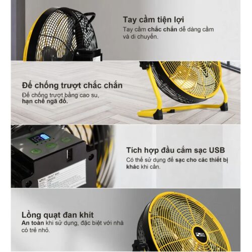 Quạt sạc 12W AC ARF01D123 4 hinh anh quat sac 12w ac arf01d123