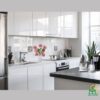 Mẫu tủ bếp nhựa cánh Acrylic TBNA04 - Tủ bếp chữ I, hiện đại 1 Mẫu tủ bếp nhựa cánh Acrylic TBNA04 - Tủ bếp chữ I, hiện đại