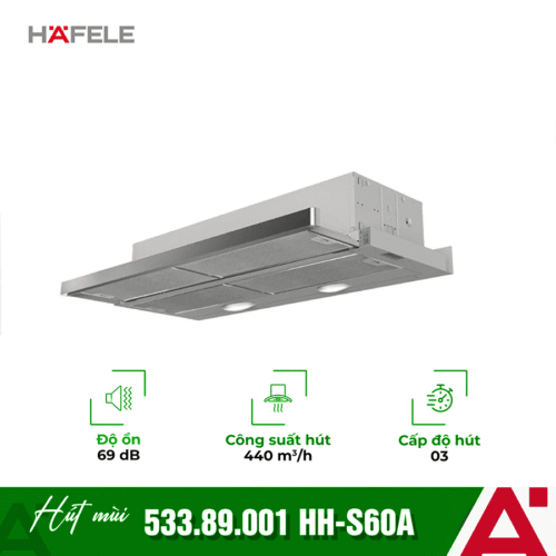 Máy hút khử mùi kính cong Hafele HH-S60A 533.89.001
