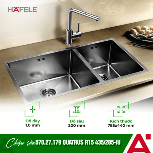 Chậu rửa bát inox Hafele Quatrus R15 435/285-IU 570.27.179