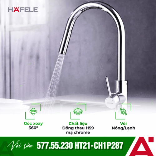 Vòi rửa bát Hafele HT21-CH1P287 577.55.230