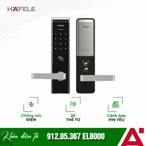 Khóa điện tử Hafele EL8000 912.05.367 màu bạc