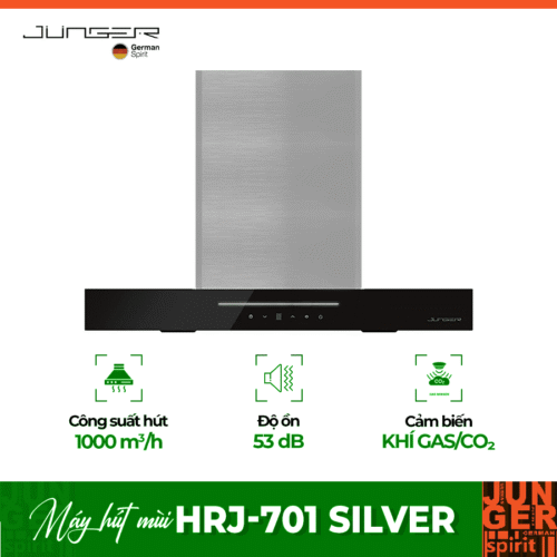 Máy hút mùi áp tường Junger HRJ-701 Silver
