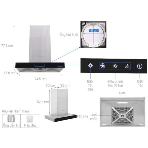 kich thuoc may hut mui am tu junger hrj 75