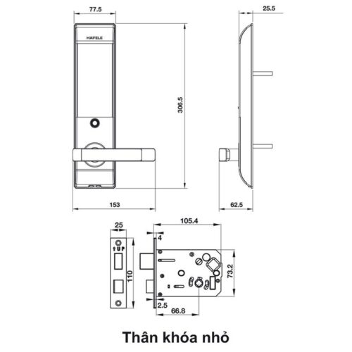 kich thuoc than khoa nho hafele el7500 tc 912.05.716
