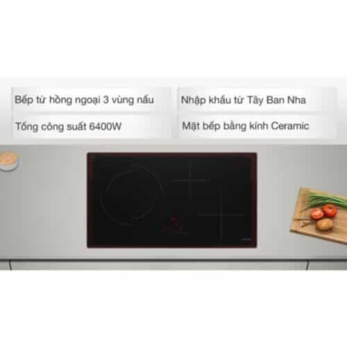 tinh nang bep dien tu 3 vung nau hafele hc m773d 536 61 705 1
