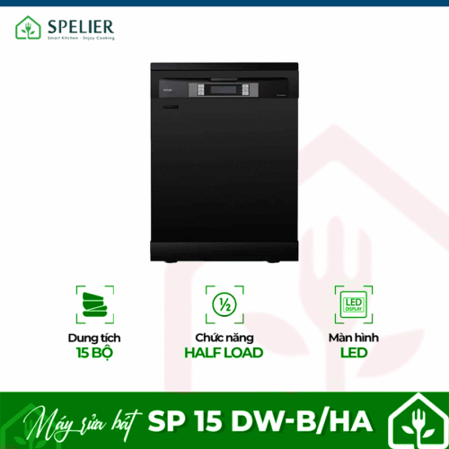 Máy rửa bát Spelier SP 15 DW-B/HA