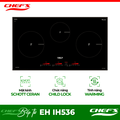 Bếp từ ba vùng nấu Chefs EH IH536