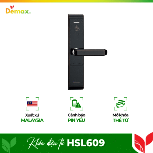 Khóa cửa điện tử thông minh Demax HSL609 (hãng bỏ mẫu)