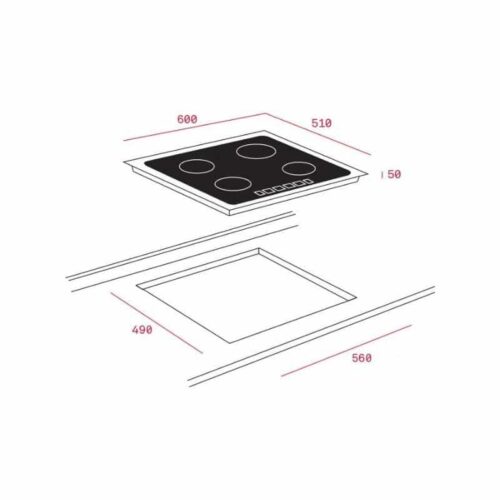 Bếp từ Teka IZ 6320 White 6 kich thuoc bep tu teka iz 6320 white