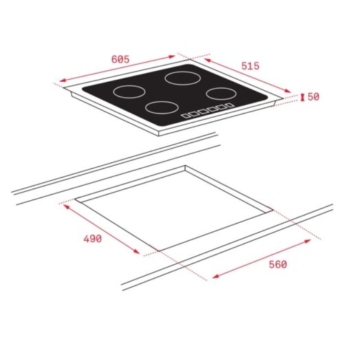 Bếp điện từ IZF 65320 BK MSP 112510015 3 kich thuoc bep tu teka izf 65320 bk msp