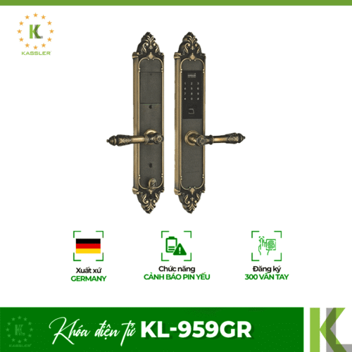 Khóa điện tử Kassler KL-959GR/ Khóa đại sảnh