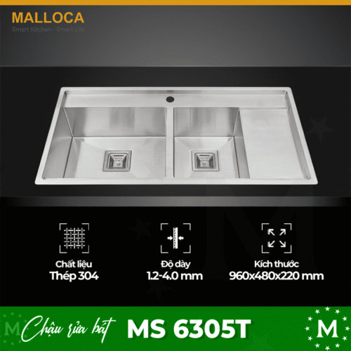 Chậu rửa chén bát Malloca MS 6305T