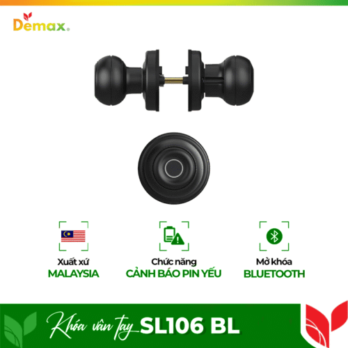 Khóa cửa vân tay Demax SL106 BL