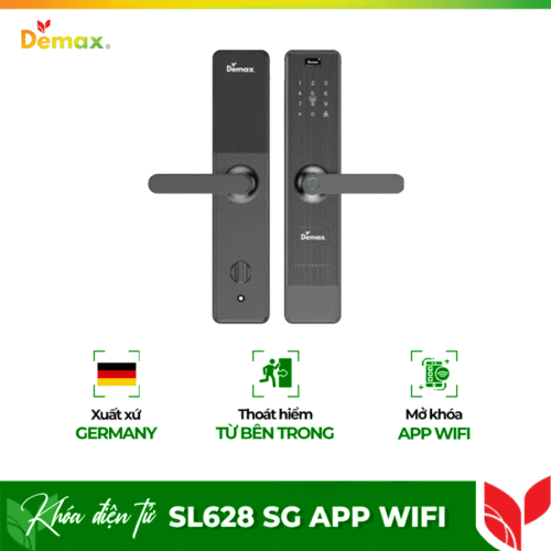 Khóa cửa điện tử  Demax SL628 SG App Wifi