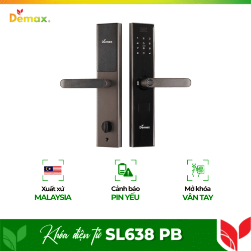 Khóa cửa điện tử thông minh Demax SL638 PB