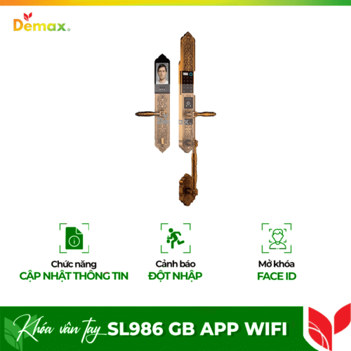 Khóa điện tử Demax SL986 GB App Wifi