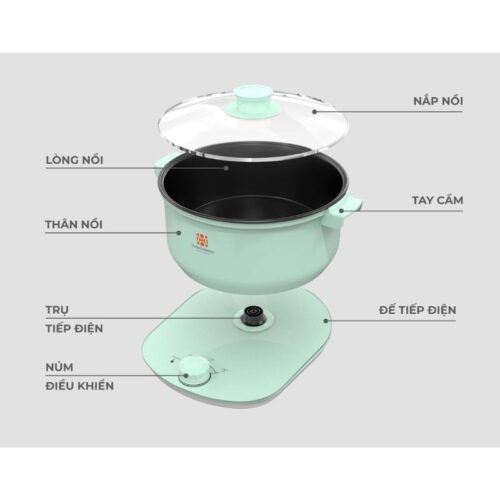 Nồi lẩu điện Hawonkoo HEH-100-GE 4 thiet ke noi lau dien hawonkoo heh 100 ge