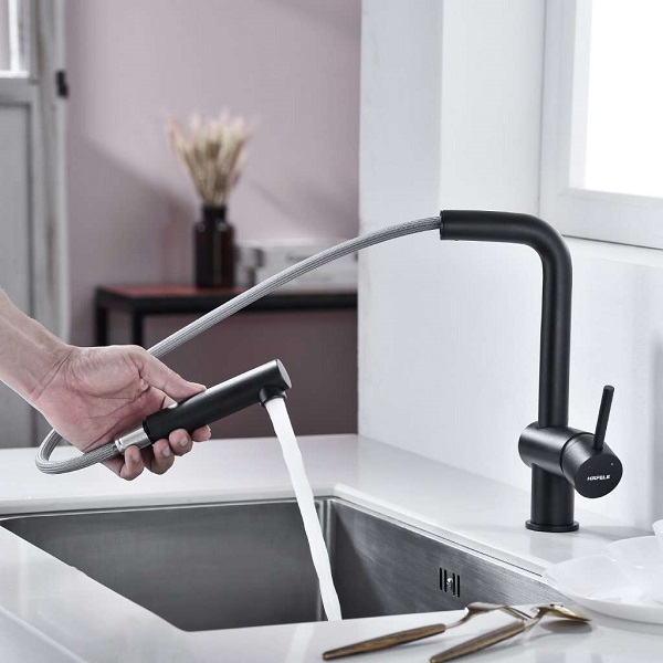 Vòi rửa bát Hafele HT21-GH1P254 577.55.390 màu đen 7 Tính năng Vòi rửa bát Hafele HT21-GH1P254 577.55.390 màu đen