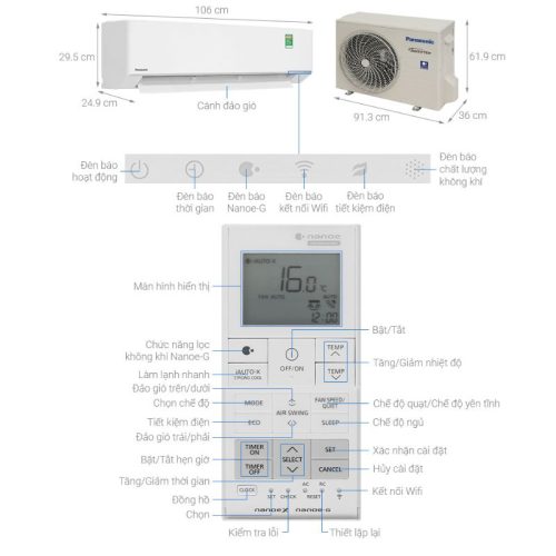 Máy lạnh điều hòa Panasonic CU/CS-XU18BKH-8 5 anh thuc te may lanh dieu hoa panasonic cu cs xu18bkh 8