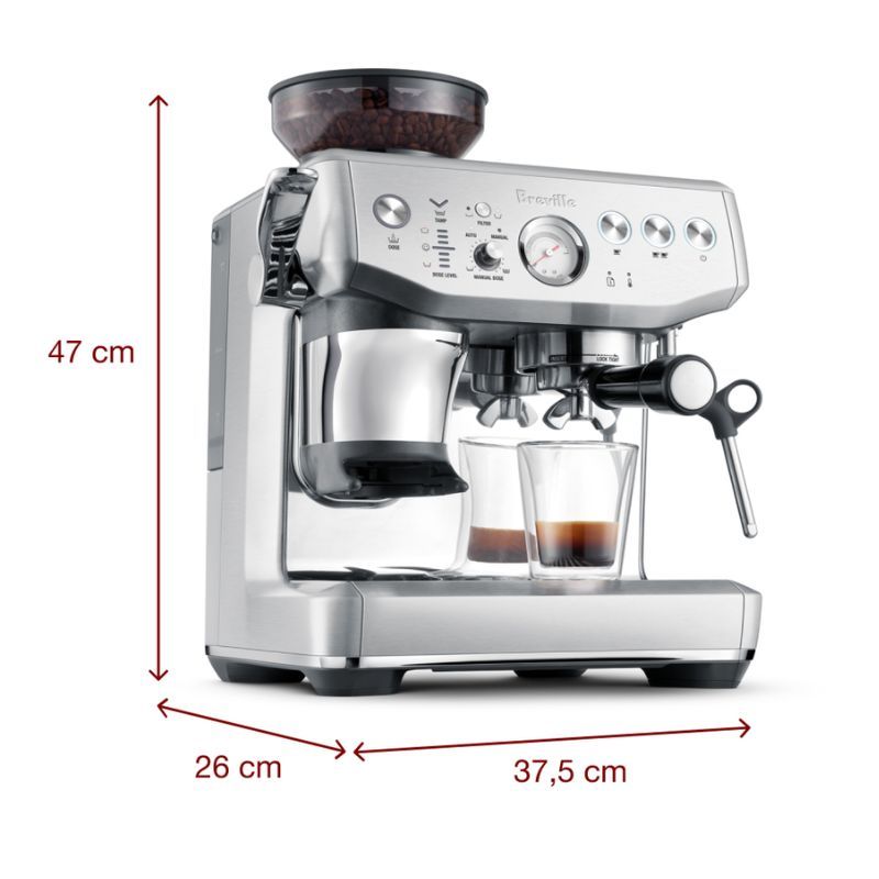 Kích thước Máy pha cà phê Breville BES876BSSBNA1 Kích thước Máy pha cà phê Breville BES876BSSBNA1