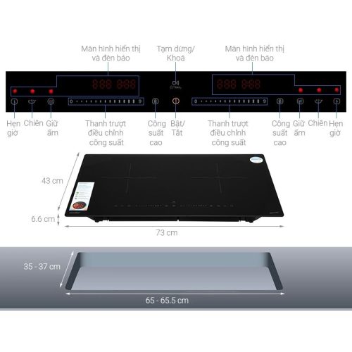 Bếp từ Comfee CIH-40DHE 6 lap dat bep tu comfee cih 40dhe