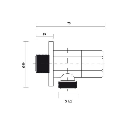 Van khóa nước lục giác Hafele 589.25.870
