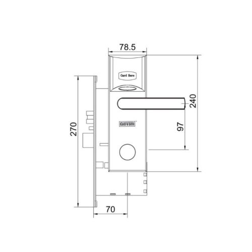 Khóa khách sạn GIOVANI GSL-26C70 3 Thông số khóa khách sạn GIOVANI GSL-26C70