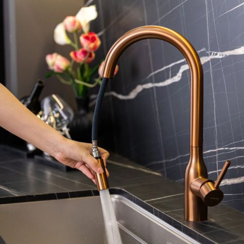 Vòi rửa bát dây rút Nobinox AQUA NX662T 4 hinh anh voi rua bat day rut nobinox aqua nx662t