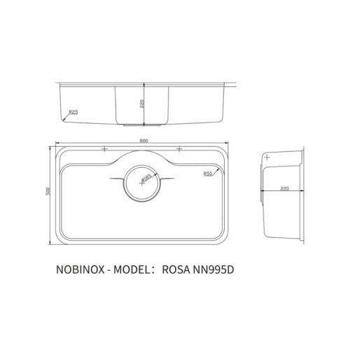 kich thuoc chau rua bat nobinox rosa nn995d