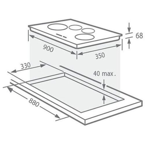 Bếp Từ Giovani G - 490TS 3 Kích thước bếp Từ Giovani G – 490TS