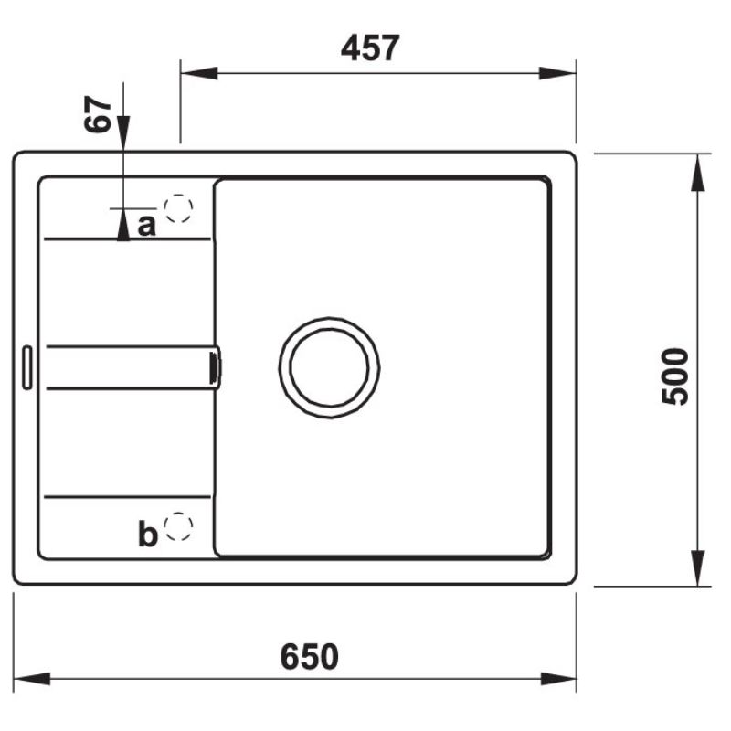 Kích thước chậu rửa bát đá Hafele HS20-GED1R60 570.30.340 Kích thước chậu rửa bát đá Hafele HS20-GED1R60 570.30.340
