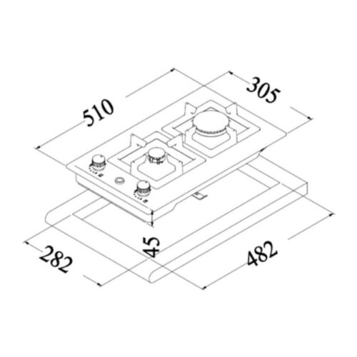 Bếp chiên Teka EFX 30.1 FRYER 3 Kích thước Bếp chiên Teka EFX 30.1 FRYER