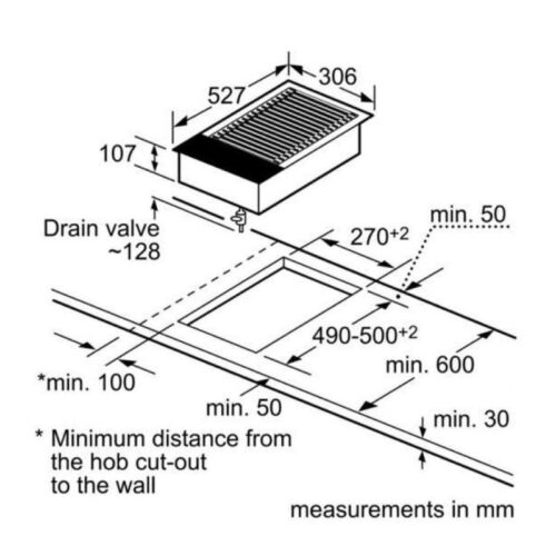 Bếp nướng domino Bosch PKU375CA1E 3 Kích thước bếp nướng domino bosch pku375ca1e