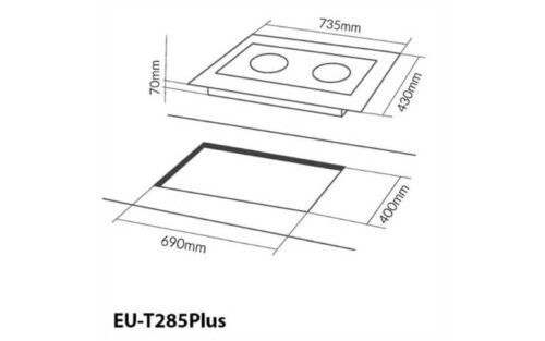 Bếp từ Eurosun EU-T285Plus 3 Kích thước bếp từ Eurosun EU-T285Plus