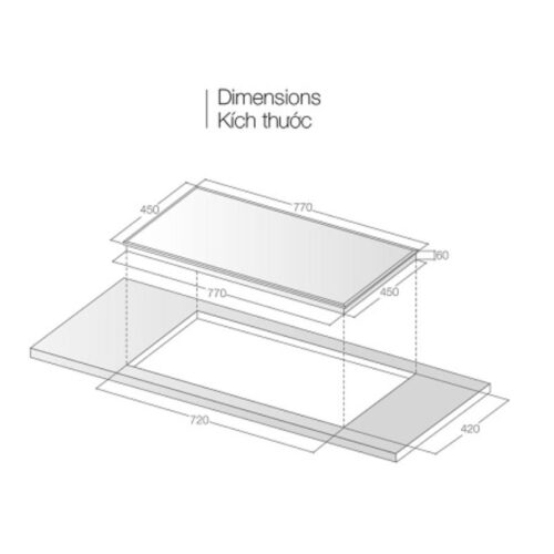 Bếp từ LORCA LCI 829 3 Kích thước bếp từ LORCA LCI 829