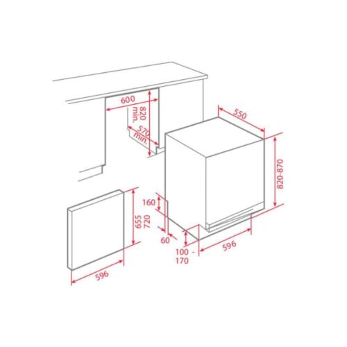 Kích thước của Máy rửa bát TEKA DW8 59 FI