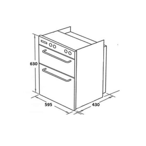 Máy sấy chén Malloca ZLD 90H 3 Kích thước của Máy sấy chén Malloca ZLD 90H