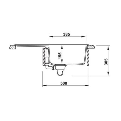 Chậu đá Hafele HS20 GKD1S60 570.30.536