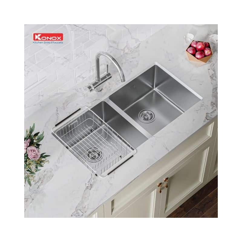 Chậu rửa bát Konox Undermount CUBE 8744DU Chậu rửa bát Konox Undermount CUBE 8744DU