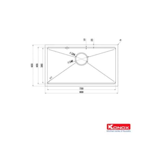 Thiết kế của Chậu rửa bát Konox Workstation - Undermount Sink KN8046SU