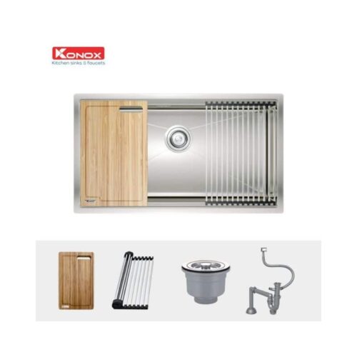 Phụ kiện của Chậu rửa bát Konox Workstation - Undermount Sink KN8046SU (Full Phụ kiện)