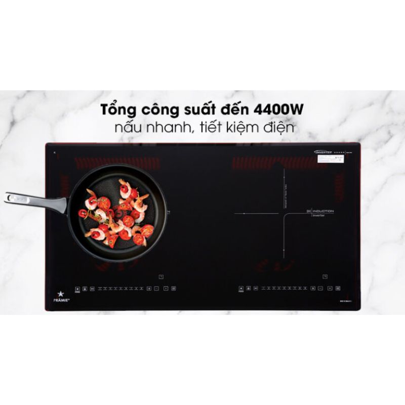 Ảnh thực tế bếp từ kết hợp hồng ngoại Pramie PRTH-2109 2 vùng nấu lắp âm Ảnh thực tế bếp từ kết hợp hồng ngoại Pramie PRTH-2109 2 vùng nấu lắp âm