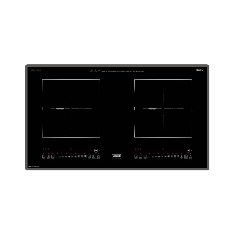 Ảnh thực tế bếp từ đôi Giovani G-2218 MAS lắp âm Ảnh thực tế bếp từ đôi Giovani G-2218 MAS lắp âm