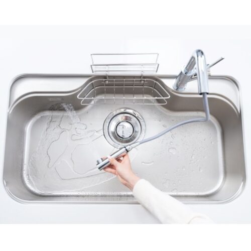 Chậu rửa bát inox 1 hố Konox TARI 9051SR Basic 3 Ảnh thực tế chậu rửa bát inox 1 hố Konox TARI 9051SR Basic