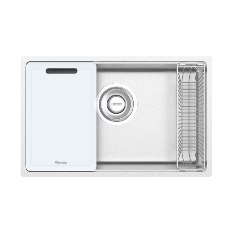Chậu rửa bát inox 1 hố Konox TARI 7648SR Chậu rửa bát inox 1 hố Konox TARI 7648SR